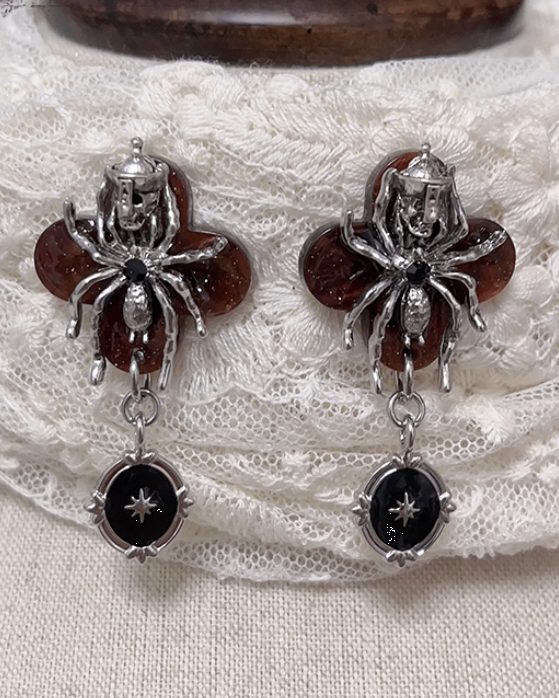 Rabbit Hole Spider Earrings