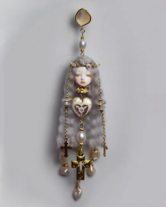 Handcraft Grey+Black Cosette Earrings