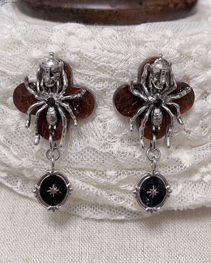 Rabbit Hole Spider Earrings