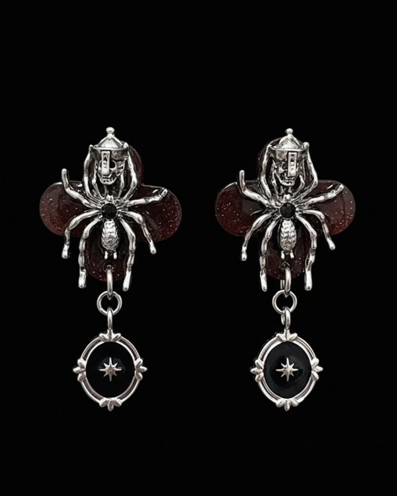 Rabbit Hole Spider Earrings