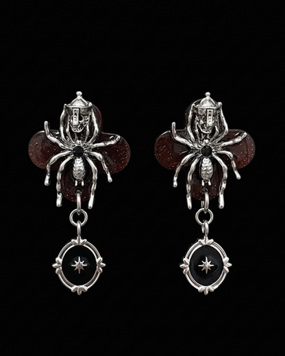 Rabbit Hole Spider Earrings