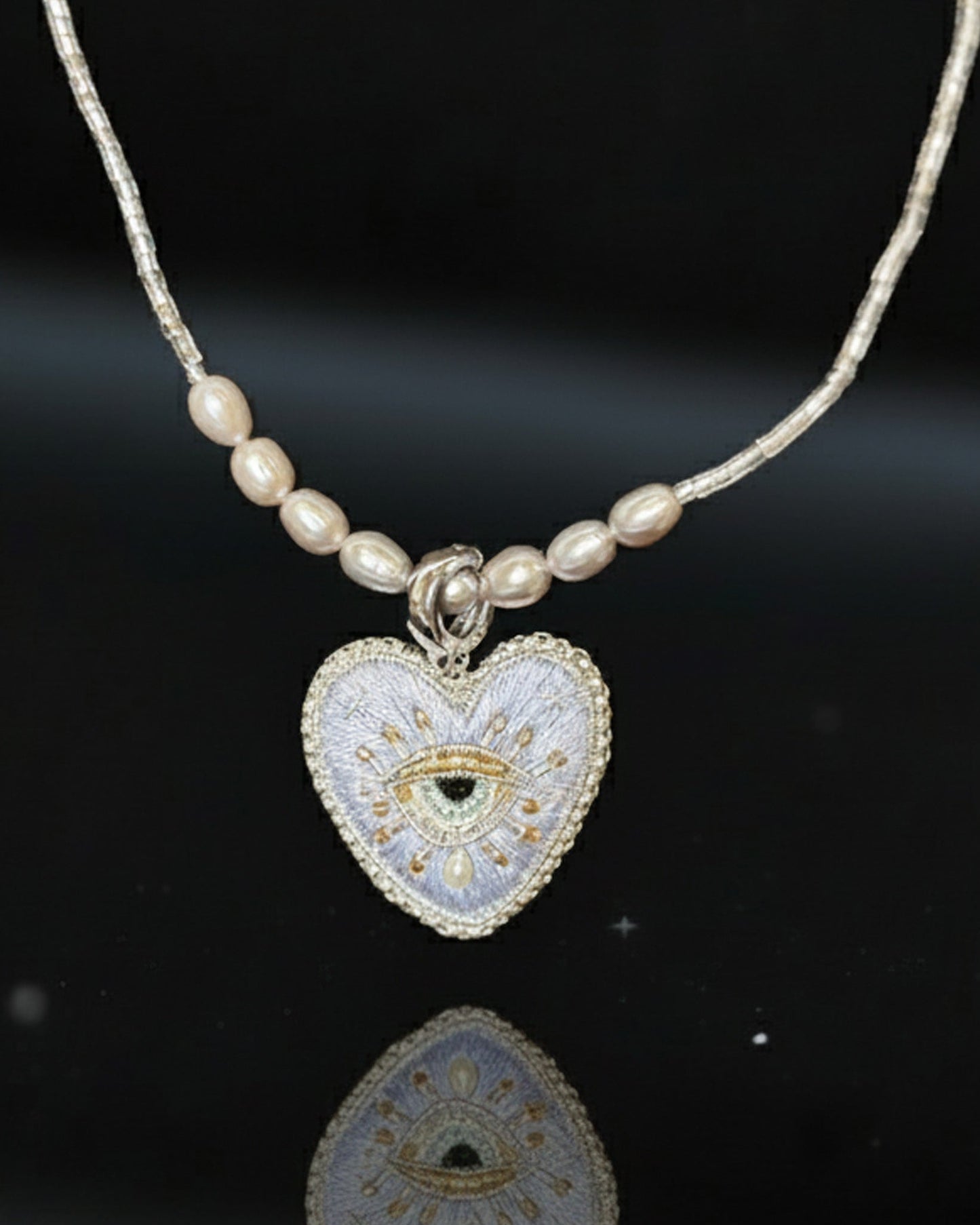 Light Purple Heart Necklace