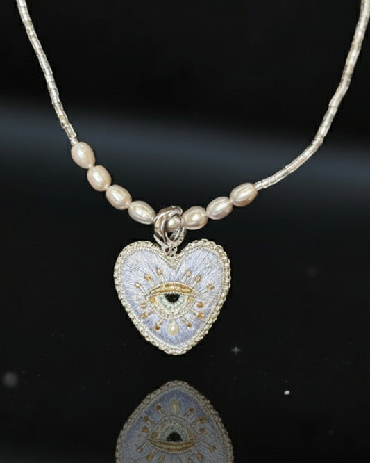 Light Purple Heart Necklace