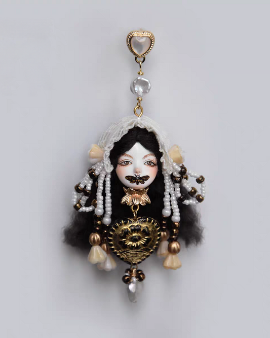 Handcraft Black Silent Lolita Earrings