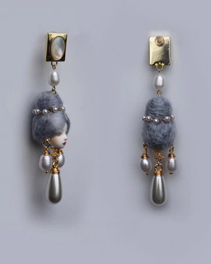 Handcraft Pearl Alice Earrings