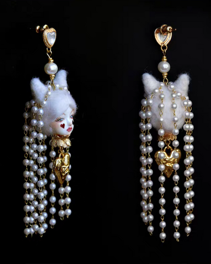 Handcraft Poker Face Alice Earrings