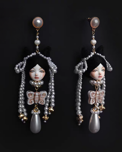 Handcraft Pearl Alice Earrings