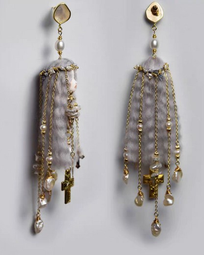 Handcraft Grey/Black Cosette Earrings